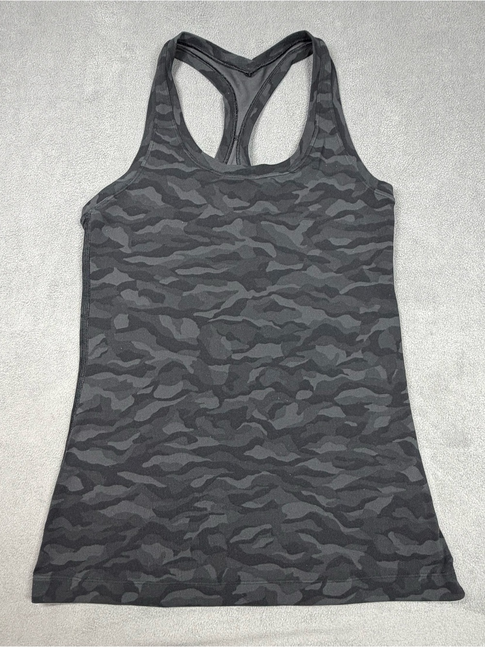 Lululemon Cool Racerback II Women’s Tank Top Sequoia Camo Deep Coal Black